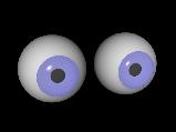 A failure in trying to make realistic eyeballs in 3DSMAX4